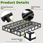 EMODA 7 Inch Split King Box Spring Bed Base, 3500LBS Heavy Duty Metal King Size Box Spring Mattress Foundation with Fabric Cover, Noise-Free, Non Slip, Easy Assembly