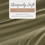 Linen Market Double-Brushed Microfiber Twin Sheet Set 3 Piece – Oeko-TEX Certified Ultra Soft & Wrinkle-Free - 16" Deep Pocket Sheets - Easy Care Twin Size - Sage