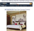 4 Corners Princess Bed Curtain Canopy Canopies for Girls Boys Adults Bed Gift (Twin, White)