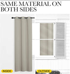 NICETOWN Natural Blackout Curtains for Bedroom (1 Pair, 42 x 63 inches), Farmhouse Thermal Insulated Room Darkening Drapes for Windows