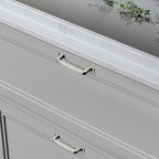 khtumeware 6 Pack 5 Inch Kitchen Cabinet Handles Polished Nickel Cabinet Pulls Drawer Pulls Kitchen Cabinet Hardware Kitchen Handles for Cabinets Cupboard Handles Drawer Handles