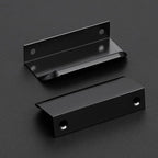 Ravinte Hardware 30 Pack Black Cabinet Handles, 3.15 Inch (80mm) Finger Edge Pulls, 2-1/2 Inch Hole Center, Finger Pulls for Cabinets