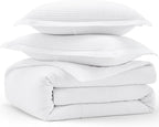 Bedsure Cotton Duvet Cover Queen - 100% Cotton Waffle Weave Bright White Duvet Cover Queen Size, GentleSoft™ and Breathable Bedding Set for All Season, 3 Pieces, 90"x90"