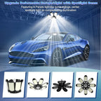 LED Garage Light - 2Pack Bright 50000LM Garage Lights Ceiling Led w/ 8 Deformable Panels 6500K Led Light Bulb Srew in E26/E27 Socket with Adjustable Center Spotlight for Barn Workshop Attic