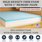 Foamma 7" x 36" x 72" Gel Memory Foam RV Bunk Mattress Replacement, Medium Firm, Pressure Relieving, Cooling Premium Comfort, USA Made, No Cover