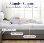 SINWEEK 3 Inch Gel Memory Foam Mattress Topper Full Size, Ventilated High Density Pad for Back Pain, Bed Topper with Removable Soft Cover, CertiPUR-US Certified