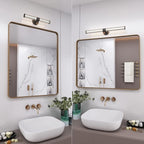 22x30 Brushed Gold Bathroom Mirror, Metal Gold Framed Vanity Mirror, Modern Rectangle Wall Mirror for Entryway, Anti-Rust (Horizontal/Vertical)