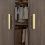 homdiy 10 Pack Adjustable Brushed Brass Cabinet Pulls 2" to 8.8" (51-224mm) Adjustable Hole Distance Drawer Pulls