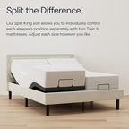 Nectar Luxe Twin XL Adjustable Base & 14” Mattress (New Version) - Head & Foot Incline - Medium Firm Memory Foam - Cooling Upgrade - 3 Massage Settings - 365-Night Mattress Trial & Forever Warranty