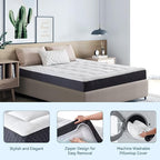 ONENICE 8 Inch Twin XL Size Mattress in a Box, Cooling Gel Memory Foam Plus Removable Pillowtop Mattress, Ergonomically Designed, CertiPUR-US Certified, Fiberglass-Free, Pressure Relief
