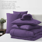 CozyLux Queen Comforter Set Purple, 7 Pieces Bed in a Bag, Purple Comforter Queen Size, All Season Bedding Sets with Stitch Quilted Comforter, Flat Sheet, Fitted Sheet, Pillowcases