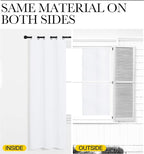 NICETOWN White Curtains for Sliding Door - 55 by 90, 2 Pieces, Blocking Out 50% Sunlight Window Treatment Modern Design Grommet Curtain Panels for Dining Room