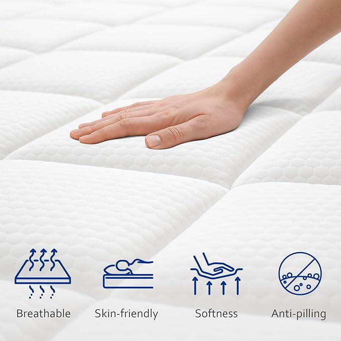 Queen Size Mattress,14 Inch Gel Memory Foam and Innerspring Hybrid Mattress in a Box with Individual Pocket Spring for Motion Isolation & Silent Sleep,CertiPUR-US,100 Nights Trial