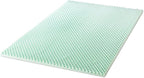 Best Price Mattress 2 Inch Egg Crate Memory Foam Mattress Topper with Calming Aloe Infusion, CertiPUR-US Certified, Queen,Green