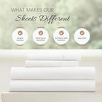 Linen Market Bed Sheets for California King Size Bed (White) - Sleep Better Than Ever with These Soft and Cooling California King Sheets - Deep Pocket Fits 16" Thick Beds - 4 Piece Cal King Sheet Set