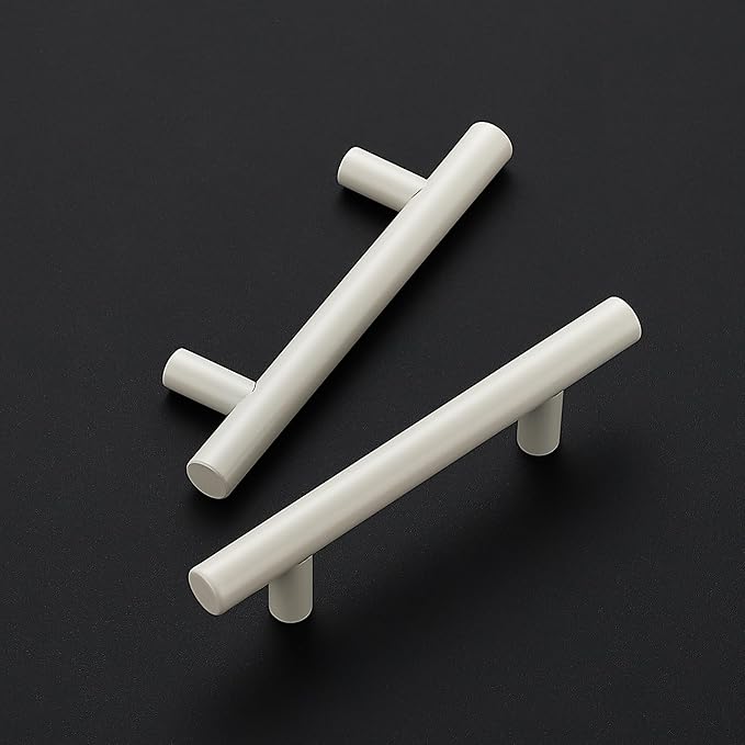 Ravinte 55 Pack | 5 Inch Cabinet Pulls White Stainless Steel Kitchen Drawer Pulls Cabinet Handles 5 InchLength, 3 Inch Hole Center