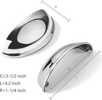 khtumeware 2 Pack 3-1/2" Drawer Pulls Polished Chrome Cabinet Cup Pulls Kitchen Hardware Cabinet Handles Drawer Handles Knobs 3.5 inch Hole Center
