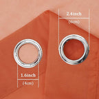 KEQIAOSUOCAI Patio Door Sheer Curtain Panels - Ceiling to Floor Extra Long Voile Drape Curtains Window Treatment for Sliding Glass Door (Burnt Orange,2 Pieces,W 54 x L 108 inches)