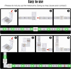 JACKYLED 20Packs L Shape 4-Pin LED Connectors with 22Pcs Clips 10mm for Strip Lights - 10mm 4pin