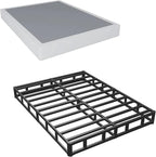 Full Box Spring - 7 Inch High Profile Box Spring for Full Bed, Sturdy Metal Frame Mattress Foundation, Easy Assembly, Quiet & Noise-Free