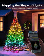 Govee Christmas Lights 2, RGBWIC 328FT 1000LEDs String Lights for Holiday Decor, Smart Indoor Outdoor LED Decoration, Shape Mapping Function, 130+ Scene Modes, APP Control, Clear Wire