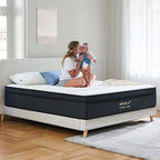 Molblly Queen Mattress14 Inch Hybrid Mattress in a Box with Gel Memory Foam, Individually Wrapped Pocket Coils Innerspring, Pressure-Relieving and Supportive, Non-Fiberglass,Queen Size