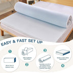 Airensky 2 Inch Memory Foam Mattress Topper, Cooling Gel Infused High Density Twin (39"x75") Topper with Removable Skin-Friendly Cover, Bed Topper for Pressure Relief Back Pain, CertiPUR-US Certified