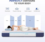10 Inch King Size Mattress, Gel Cooling Memory Foam Mattress in A Box, Medium Firm Feel for Back Pain Relief, CertiPUR US Certified