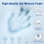 EDILLY 3 Inch Cooling Gel Memory Foam Mattress Topper Full Size,with Removable & Washable Bamboo Cover,Soft Breathable Mattress Pad,Bed Topper for Back Pain Relief (54x75)