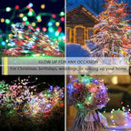 Sanniu Led Fairy Lights Battery Operated, 1 Pack Mini Battery Powered Copper Wire Starry String Lights for Christmas,Bedroom,Wedding,Parties,Patio,Indoor,Home Decoration (5m/16ft Multicolor)