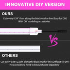 Lamomo LED Neon Flex, 16.4ft/5m Pink Neon Light Strip, 12V Flexible Waterproof Neon LED Strip, Silicone LED Neon Rope Light for Kitchen Bedroom Indoor Outdoor Decoration（Power Adapter no Included