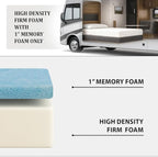 Foamma 5” x 48” x 75” Truck, Camper, RV Travel Visco Gel Memory Foam Bunk Mattress Replacement, Made in USA, Comfortable, Travel Trailer, CertiPUR-US Certified, Cover Not Included