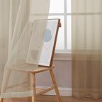 OWENIE Sheer Curtains 63 inch Length 2 Panels Set, Light Weight Soft Solid Light Filtering Fimly Sheer Curtains for Bedroom/Living Room/Dining Room/Nursery, Rod Pocket Window Treatments, 42Wx63L inch