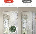 30x22"Bathroom Vanity Mirror for Wall, Aluminum Framed, Farmhouse Rectangle, Anti-Rust, HD Reflection Anti-Desilvering, Distortion Free, Tempered and Shatter-Proof Wall Mounted Mirror, Silver