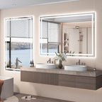 72"X36" LED Bathroom Mirror with Front Lights and Backlit, Anti-Fog, Dimmable, Shatter-Proof Tempered Glass, Lighted Bathroom Vanity Mirror for Wall with 3 Colors, Memory Function