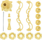 Metal Candelabra 5-Candle 10.1 Inch Tall Candle Holder Stick for Home Wedding Event and Party Festival,Gold