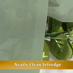 Aiyufeng Sage Green Sheer Curtains, 36 Inch Long, 2 Panels - Kitchen & Bathroom Cafe Curtains, Rod Pocket, 40" W x 36" L