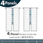 Ambesonne Black and White Window Curtains Pack of 2, Modern Grunge Botany Motif Monochrome Brush Paint Style Strokes, Lightweight Set with Rod Pocket, 4 Panels of - 28" x 95", White and Black