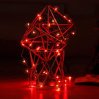 Mikasol Fairy Lights Battery Operated, 4 Packs Mini 3*AAA Battery Powered Copper Wire Led Starry String Lights Firefly Lights for Bedroom, Christmas, Parties, Decoration (5m/16ft Red)