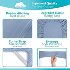 DREAMCARE California King Sheet Sets – 6 pcs Cooling Bed Sheets – up to 15” Deep Cal King Sheets – 2500 Supreme Collection – Extra Soft 100% Brushed Microfiber Hotel Luxury with Side Pocket – L Blue