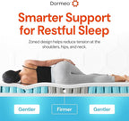 Dormeo Premium King Cooling Mattress Topper - 3-Zone OctaspringⓇ Technology for Optimal Back Support, Anti-Slip Bottom