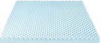 Best Price Mattress 4 Inch Egg Crate Memory Foam Mattress Topper with Cooling Gel Infusion, CertiPUR-US Certified, Dorm Essentials, Queen, Light Blue