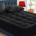 CYMULA King Size Mattress Topper - Extra Thick Cooling Mattress Pad Cover for Back Pain - Soft Mattress Protector Firm Bed Topper Pillow Top with 8-21 Inch Deep Pocket 3D Snow Down Alternative Fill