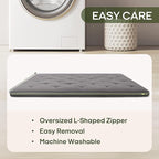 ZonLi Japanese Floor Futon Mattress Twin Size 80"x 39", 100% Cotton Cover 2.5'' Thicken Tatami Mattress, Foldable Sleeping Pad, Portable Dormitory Tatami Mat