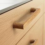 Burlywood Round 5 in 6 pcs Wooden Drawer Pulls Handle pulls for cabinets Kitchen Cabinet Drawer pulls Cabinet Door Pull