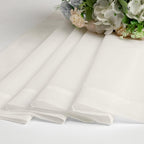 Chyhomenyc Ivory Sheer Curtains 30 inch Length 2 Panels, Light Filtering Voile Rod Pocket Short Window Curtians for Bathroom Living Room Farmhouse Small Windows, 42Wx30L inches