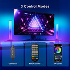 RGB Light Bar,Smart LED Light Bar for Room,16 Million Colors,Three Control Modes,Dynamic Music Sync Mode,213 Preset Modes,USB Interface（Without Adapter）