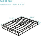 7 Inch Full XL Box Spring, Metal Boxspring Full XL Size with Fabric Cover, Heavy Duty Mattress Foundation, Noise-Free, Easy Assembly