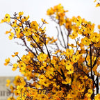 JAKY-Global Babys Breath Orange Silk Artificial Flowers 12 Bundle Fall Stems Fake Plants Decor Wedding Party Decoration Bouquets Real Touch DIY Home Garden(Yellow Orange 12Bundles)