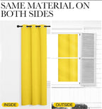 NICETOWN Window Curtain Panels, Thermal Insulated Solid Grommet Draperies/Drapes for Basement (Bright Yellow, 1 Pair, 34 by 54-inch)